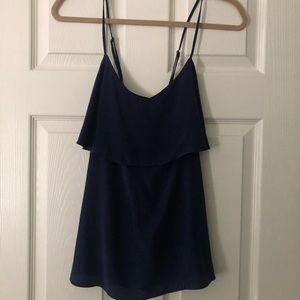 Lilly Pulitzer Silk Tank in True Navy